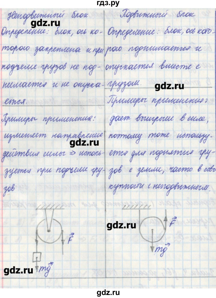 ГДЗ по физике 7 класс Касьянов рабочая тетрадь (Перышкин)  страница - 138, Решебник №1