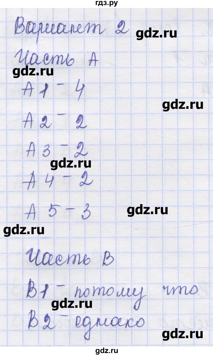 ГДЗ по русскому языку 7 класс Потапова контрольные измерительные материалы  тест 22. вариант - 2, Решебник