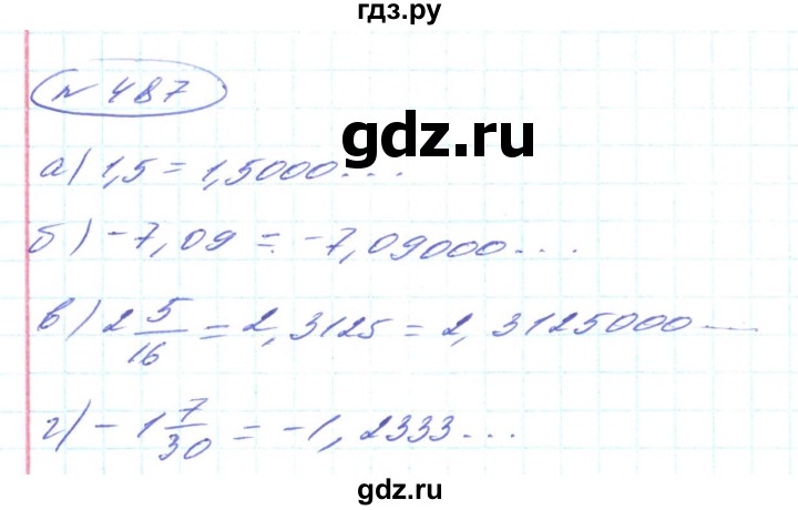 ГДЗ по алгебре 8 класс Кравчук   вправа - 487, Решебник
