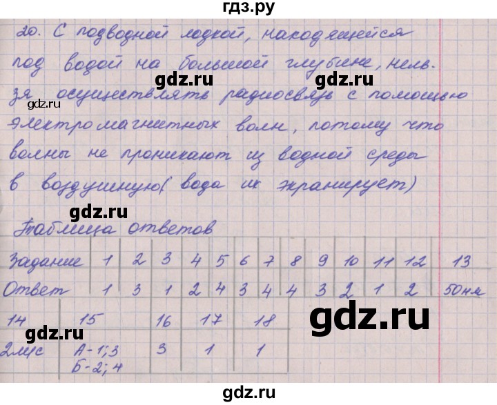 ГДЗ по физике 9 класс Жумаев тетрадь-экзаменатор (Белага)  страница - 85, Решебник