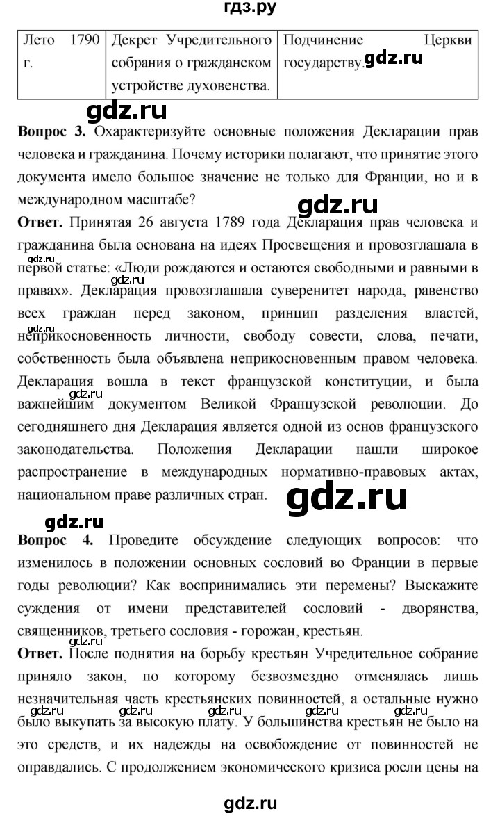 ГДЗ по истории 8 класс  Загладин История нового времени  страница - 99, Решебник